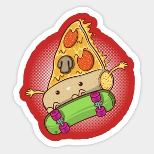 SKATER PIZZA Sticker